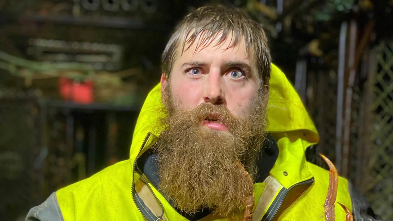 Jack Bunnell wearing a yellow raincoat on 'Deadliest Catch'