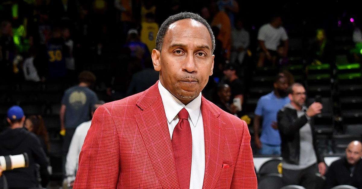 Stephen A. Smith at a Los Angeles Lakers game. 