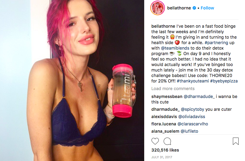 bella thorne instagram ad