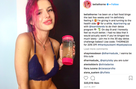 bella thorne instagram ad