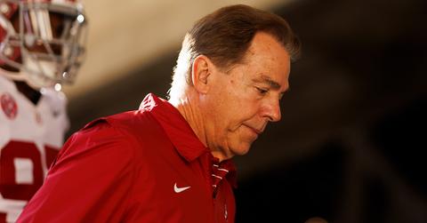 Nick Saban before the 2024 Rose Bowl.