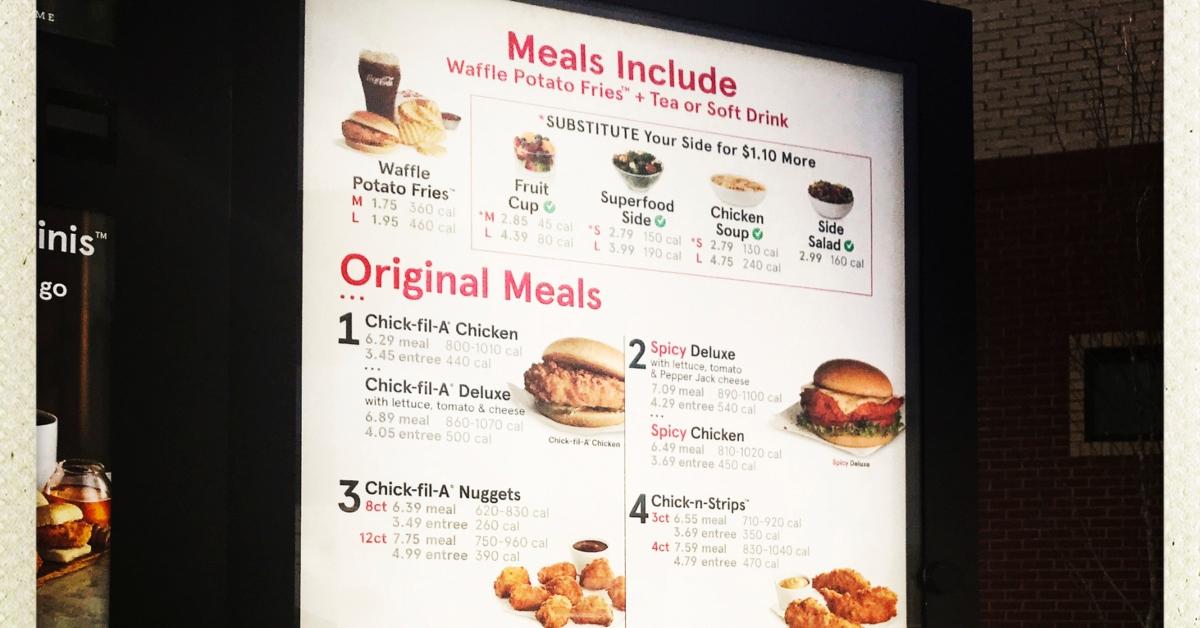 Chick Fil A Menu Number 5