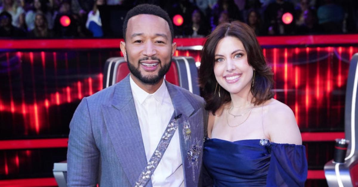 (l-r): John Legend and Maelyn Jarmon