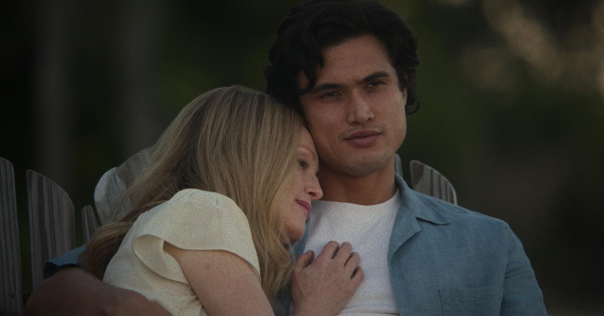 Julianne Moore as Gracie Atherton-Yoo and Charles Melton as Joe Yoo in 'May December.'