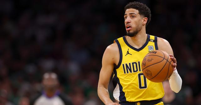 Tyrese Haliburton #0 of the Indiana Pacers dribbles the ball during the second quarter in Game Two of the Eastern Conference Finals against the Boston Celtics at TD Garden on May 23, 2024 in Boston,