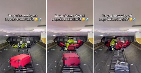 Red bags are loaded first at some airlines