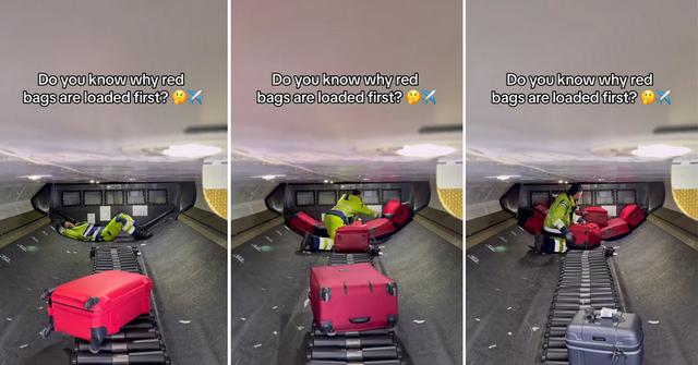 Red bags are loaded first at some airlines