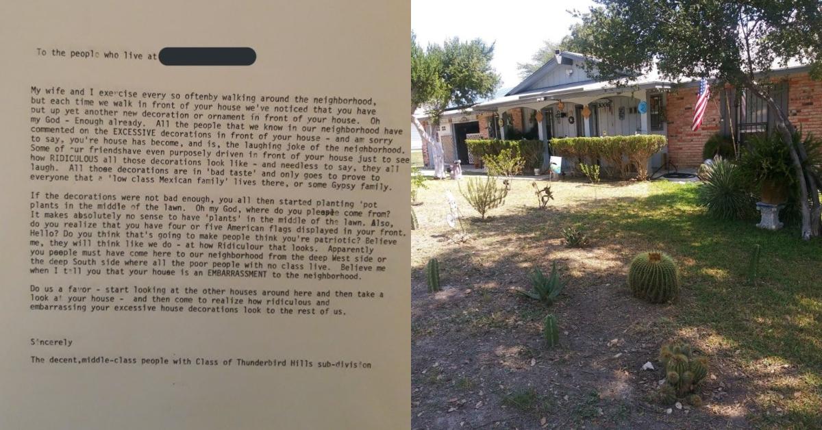 Grandpa Receives "Nasty" Letter from Neighbors for Decorating His House