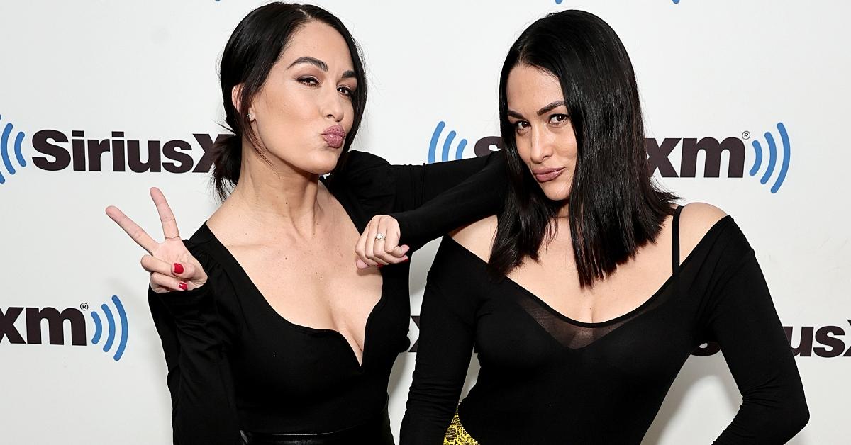 Brie Bella and Nikki Bella visit Sirusxm at SiriusXM Studios on Jan. 23, 2023.