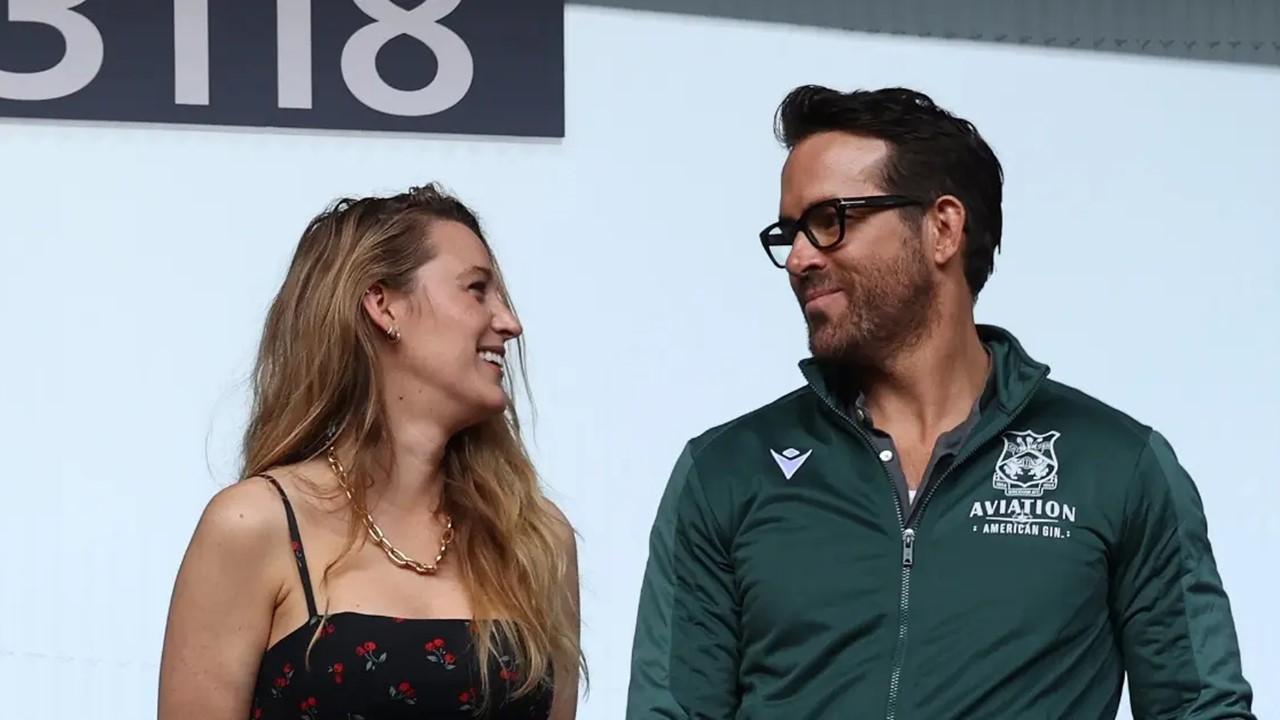 Ryan Reynolds and Blake Lively at the Buildbase FA Trophy Final between Bromley and Wrexham on May 22, 2022