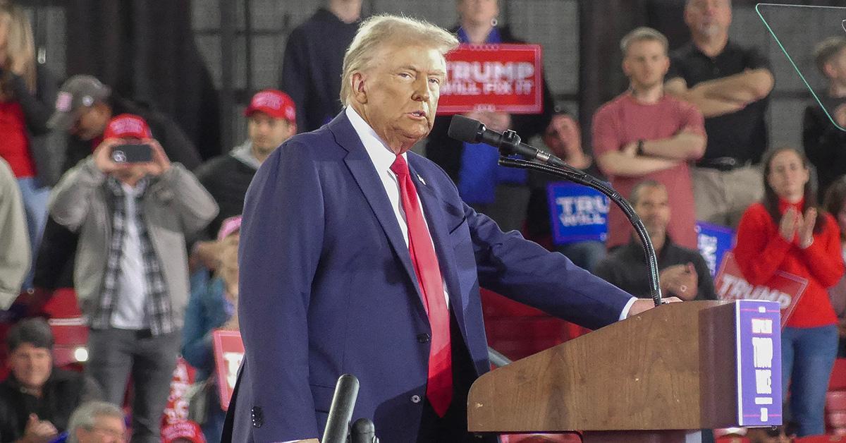 Donald Trump at a campaign rally in North Carolina. 