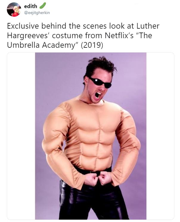 luther umbrella academy body meme