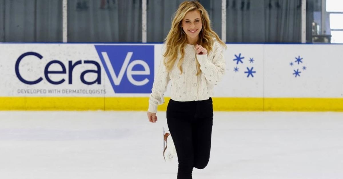 Tara Lipinski on the ice years after retirement.
