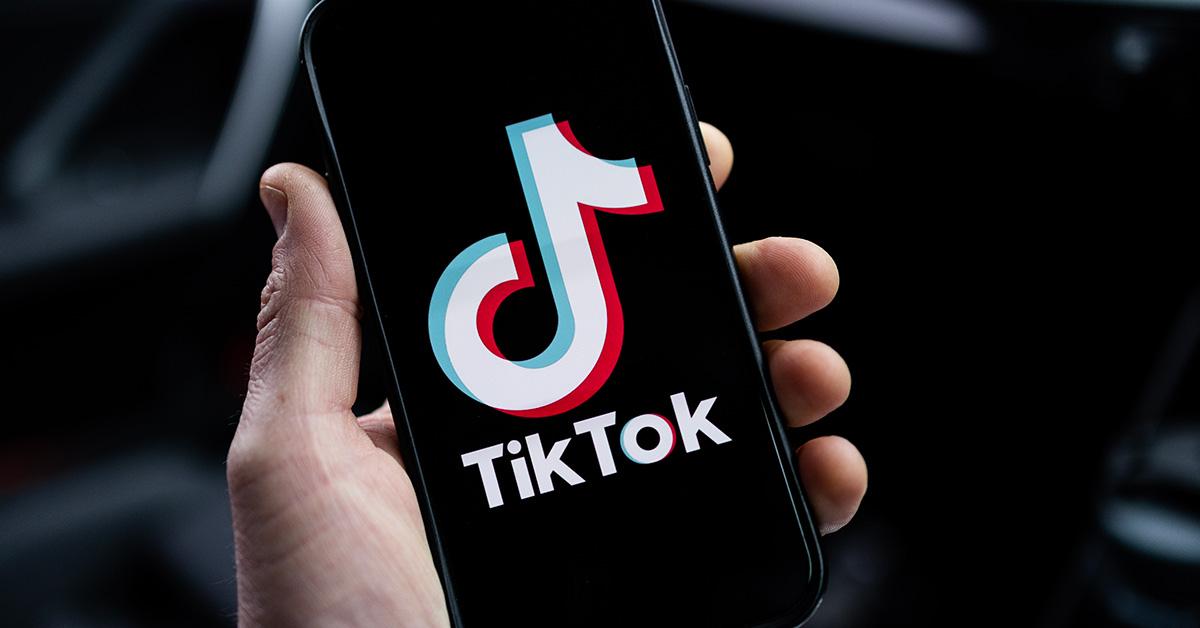 TikTok logo on a phone screen. 