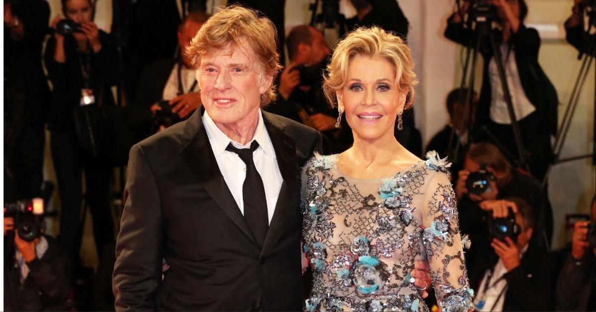 Robert Redford and Jane Fonda are photographed at the 74th Annual Venice Film Festival.