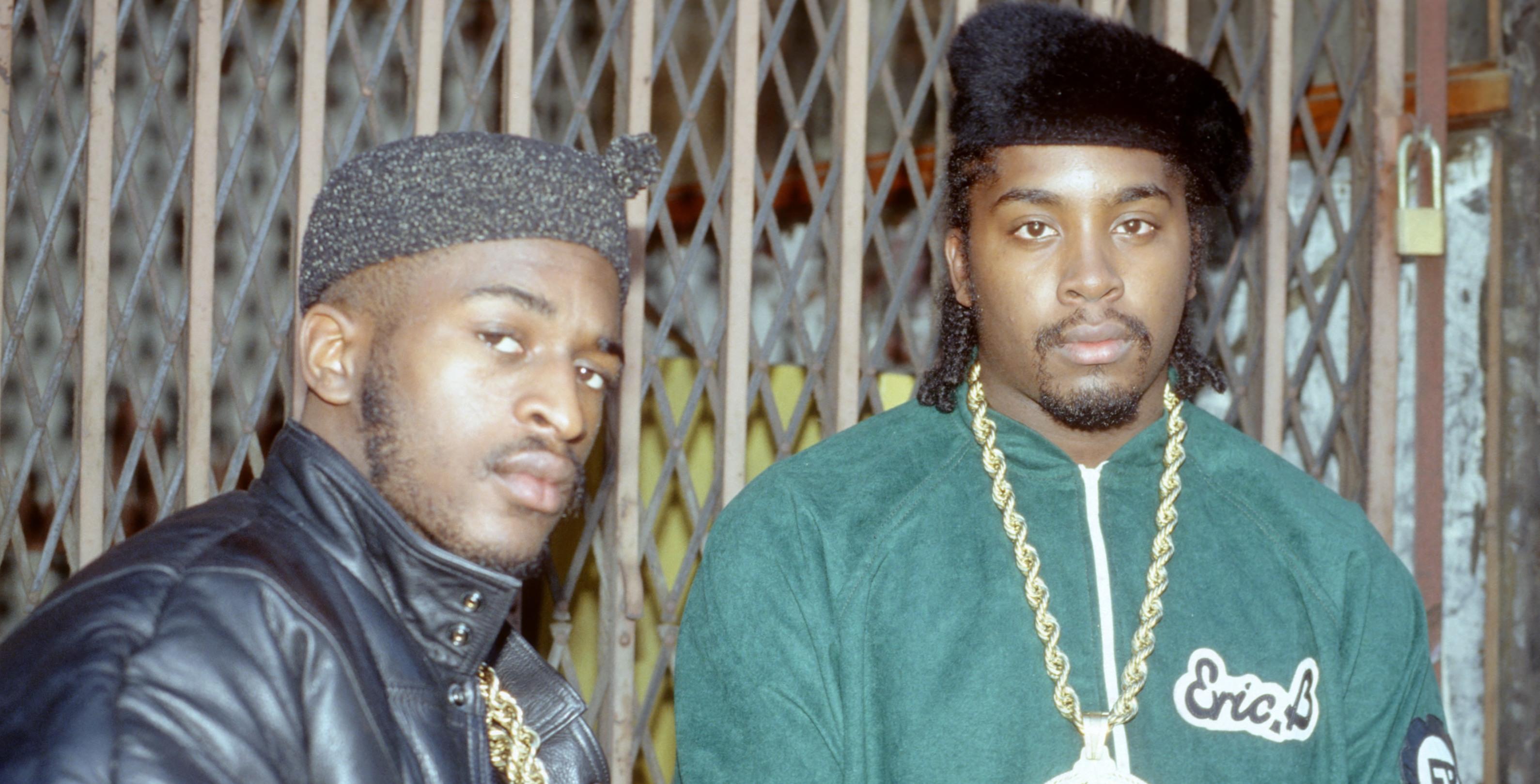 Rappers Eric B & Rakim pose for a portrait session in 1987 in New York, New York