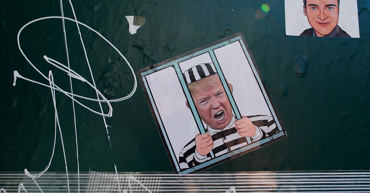 Donald Trump behind bars.