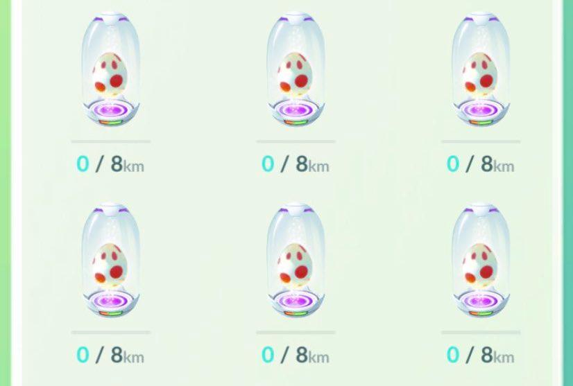 Eggs in incubators in 'Pokémon GO'