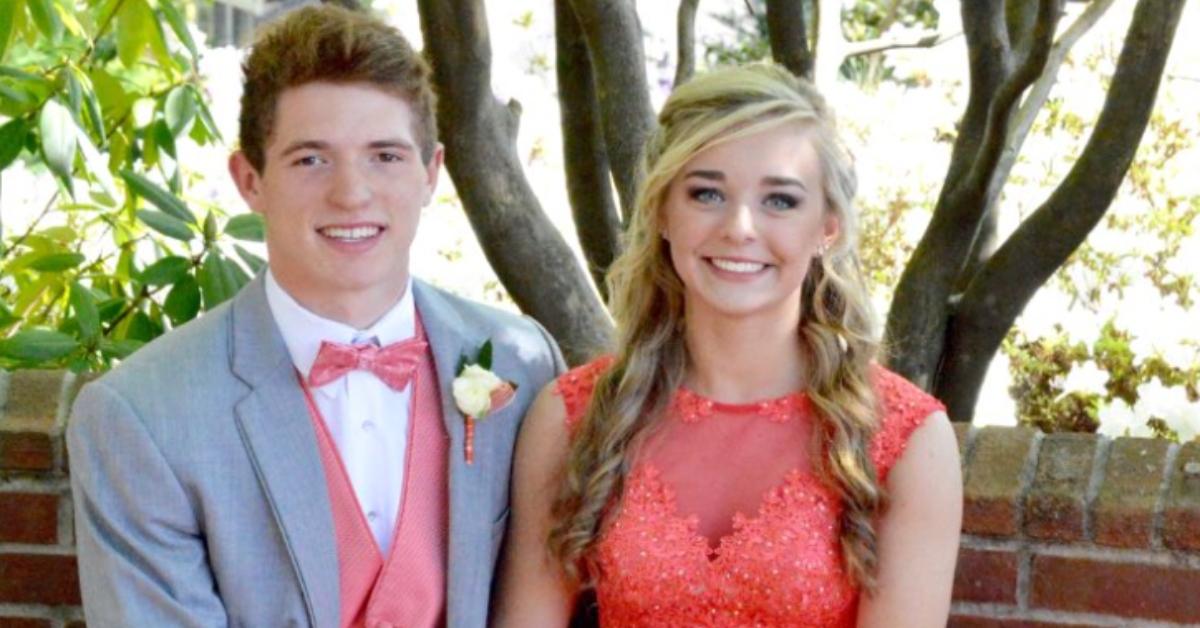 Riley Gaul and Emma Walker before prom