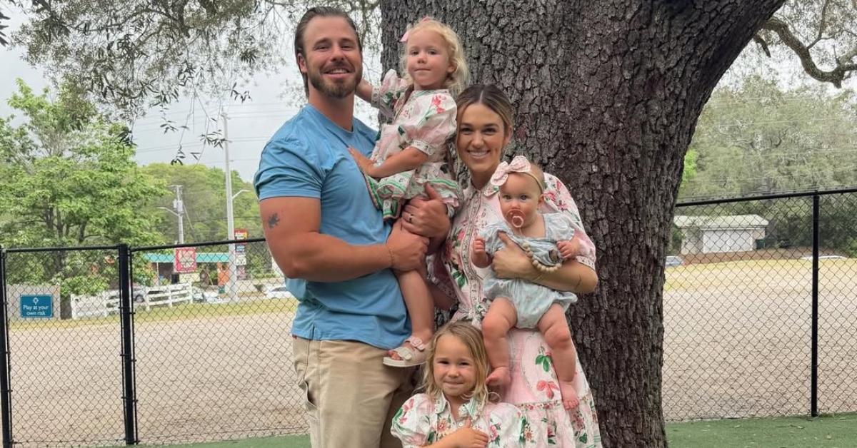 Sadie Robertson with her husband and kids on Easter.