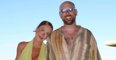 Brooke Schofield showing off her engagement ring.