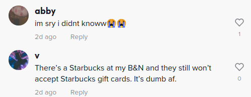 tiktoker starbucks gift card