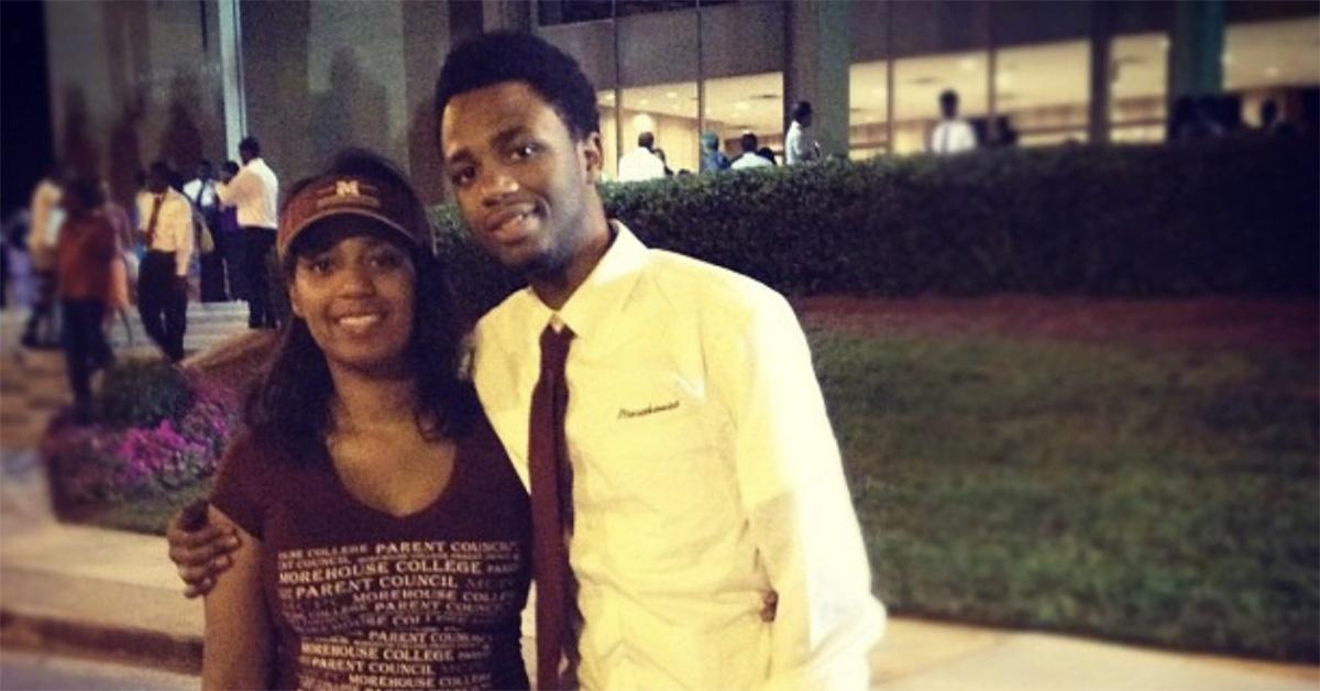 Metro Boomin in a tie with his mom. 