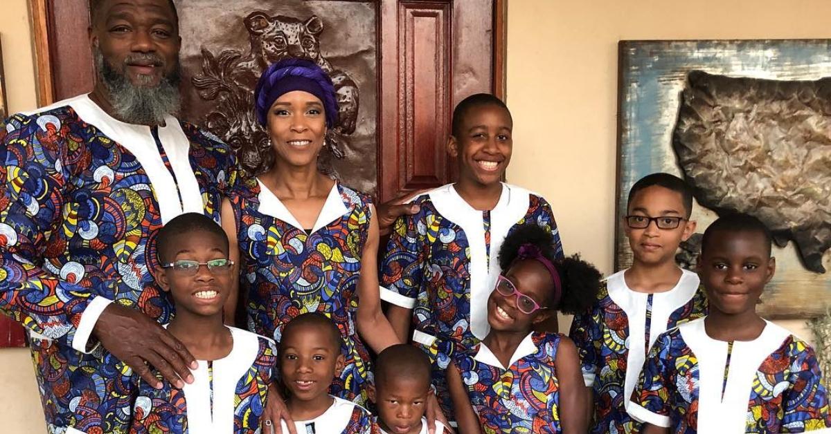 (l-r): Voddie Baucham, his wife, Bridget, and their children