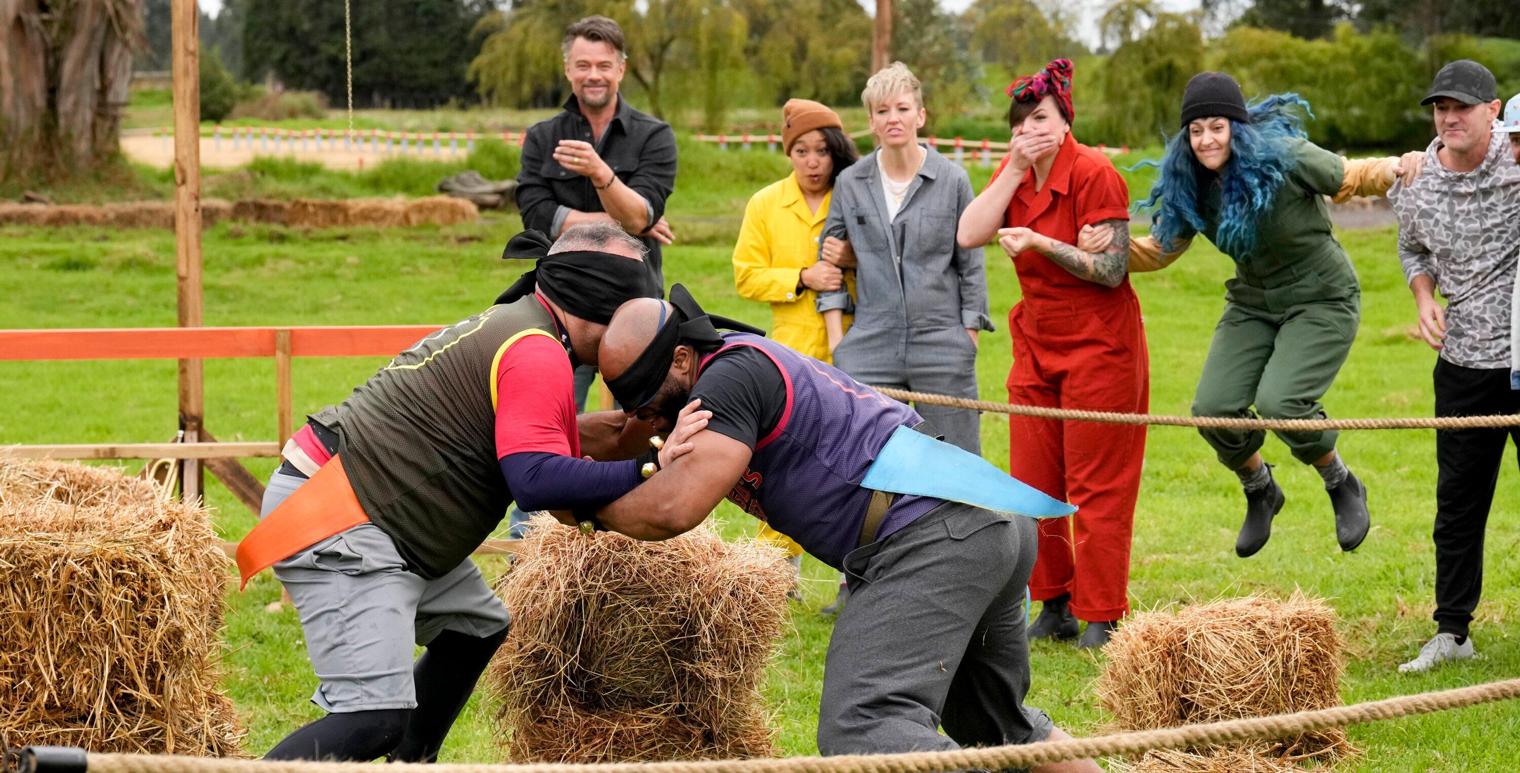 Competitors compete on Season 1 of 'Buddy Games.'