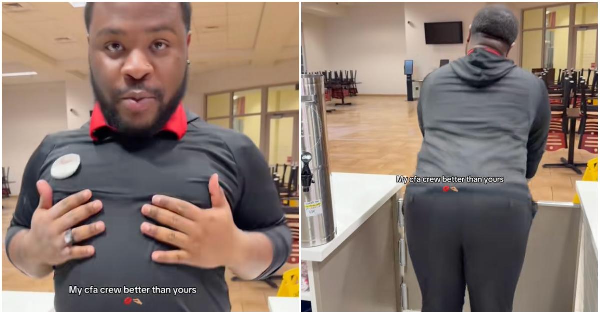 TikToker who was allegedly fired from Chick-fil-A over his viral video.