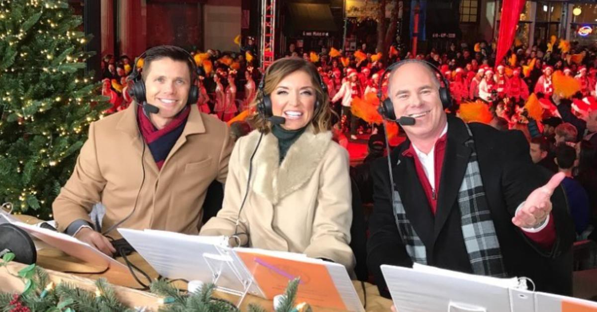 Jen Coffey co-hosting the QVC broadcast live from The West Chester Christmas Parade.