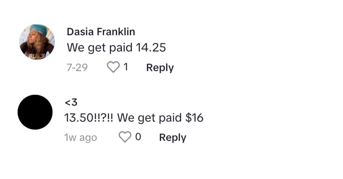 tiktok comment about mcdonald's pay per hour