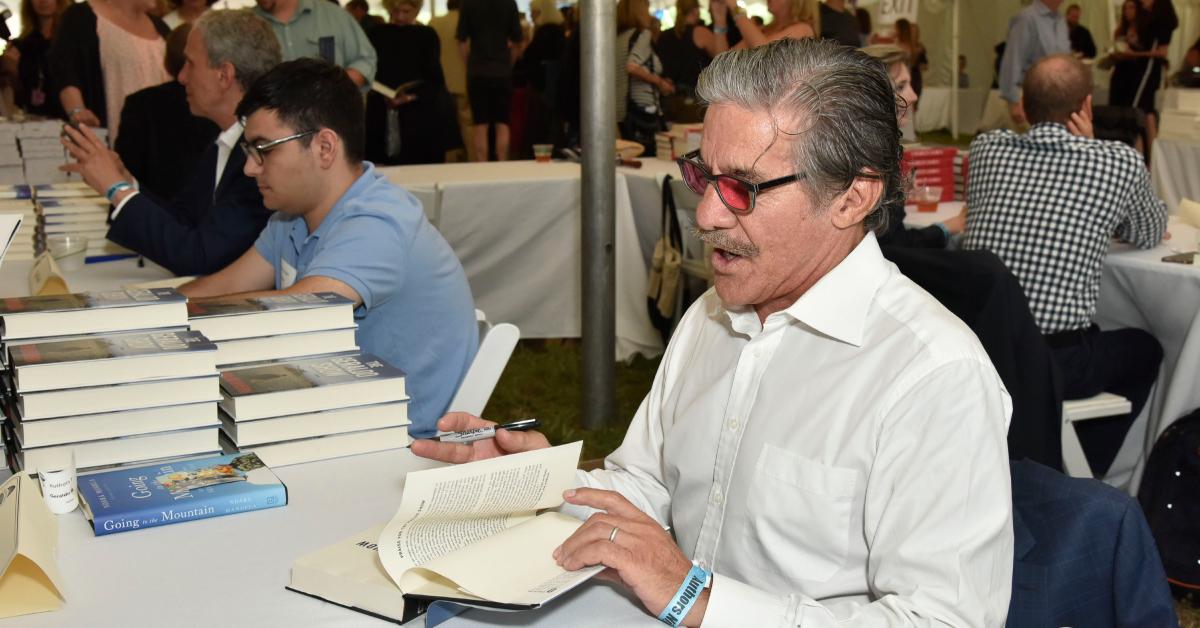 Geraldo Rivera signing copies of his book, 'The Geraldo Show: A Memoir.'