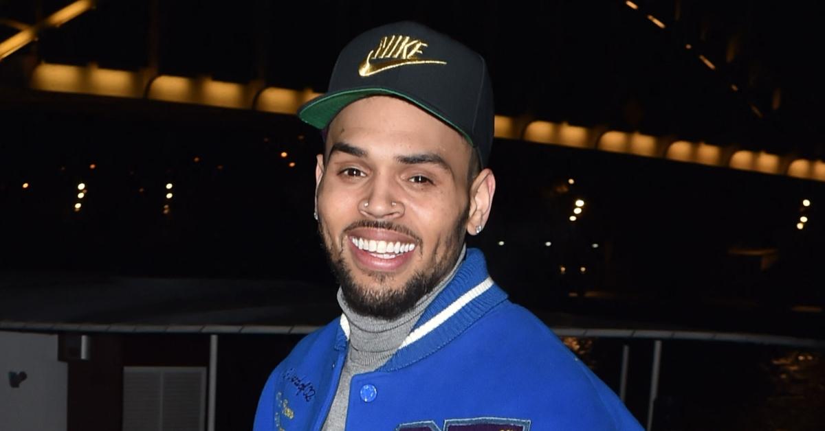 Chris Brown walking outside