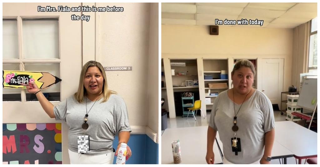 Teachers Share Video Before and After First Day of School(02)