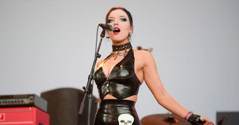 Georgina Baillie performing on stage in 2012.