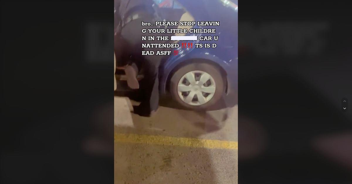 A police officer opens the car and gets access to the kids