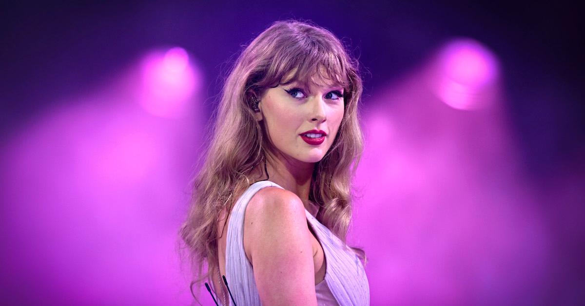 Taylor Swift performs onstage during "Taylor Swift | The Eras Tour" at Wembley Stadium on August 15, 2024 in London