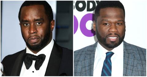 Diddy and 50 Cent on the red carpet