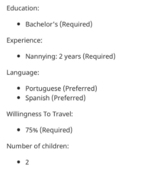 nanny job post