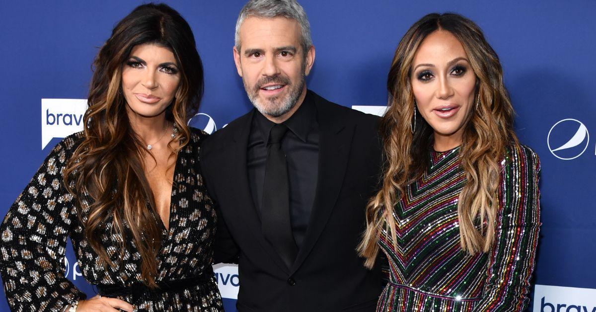 Teresa Giudice, Andy Cohen, and Melissa Gorga pose for photo at 2019 BravoCon