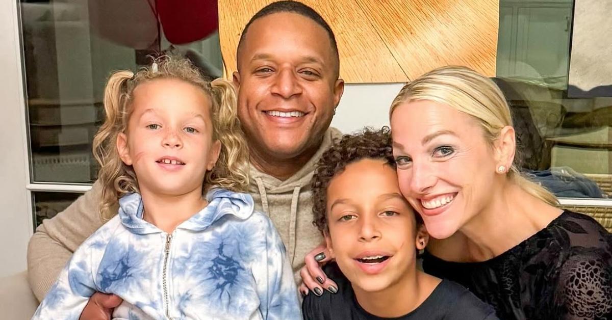 Craig Melvin and his kids with Lindsay Czarniak