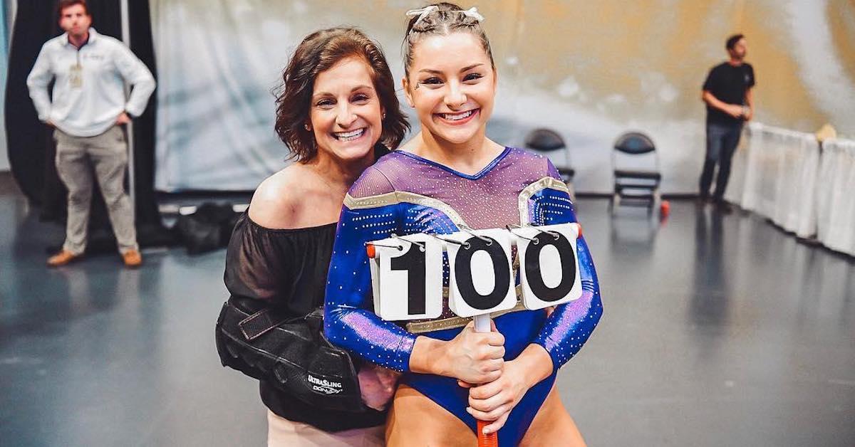 McKenna Kelley and her mom Mary Lou Retton at a gymnastics event in 2019