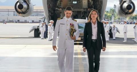 Jane Tennant walking with a naval officer on 'NCIS: Hawai'i'