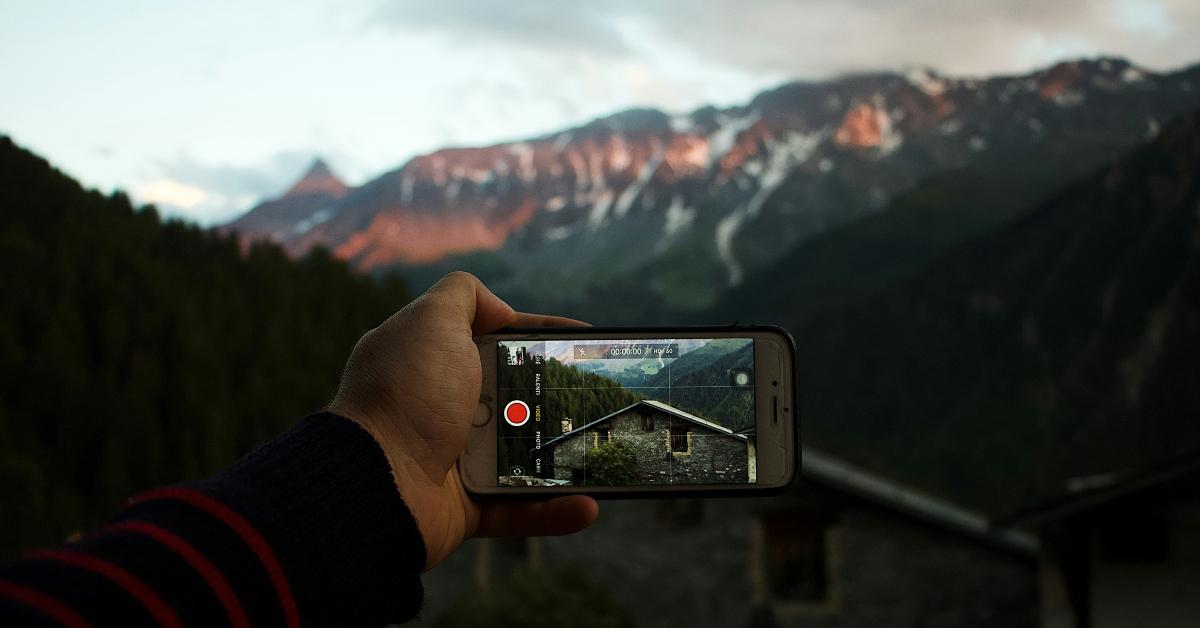 Person taking a photo with a phone