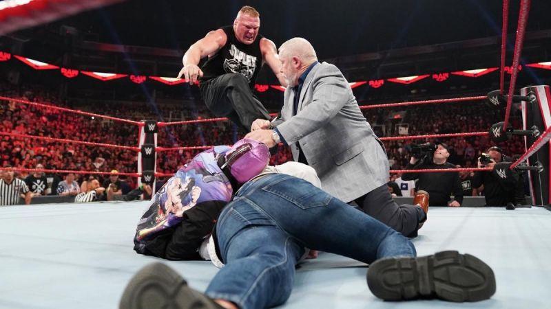 Rey Mysterio S Son Dominick Was Attacked By Brock Lesnar On Raw