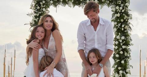 Still shot of Abbey, Peter and kids