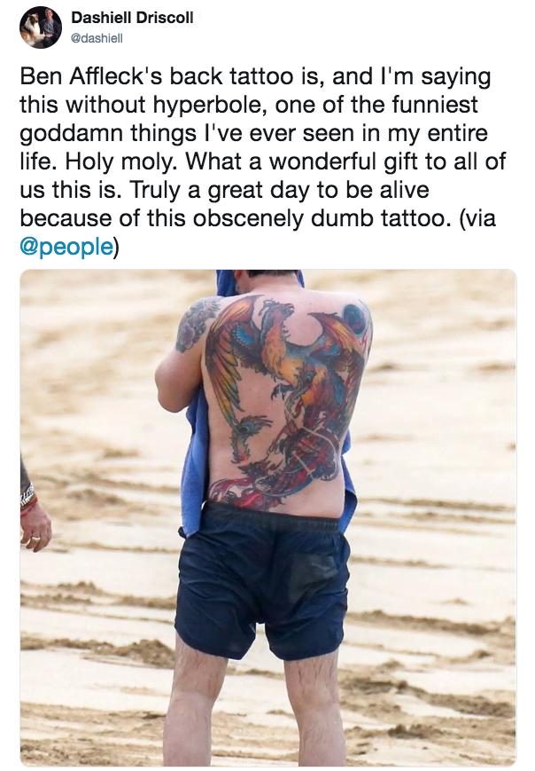 ben affleck back tattoo