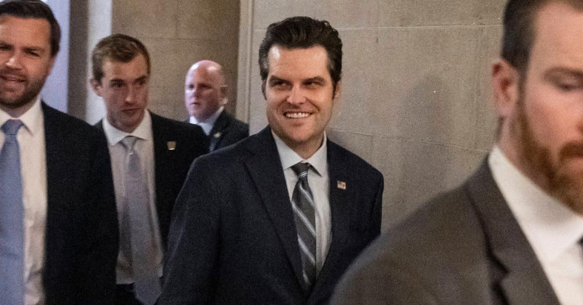 Matt Gaetz smiling in November 2024.