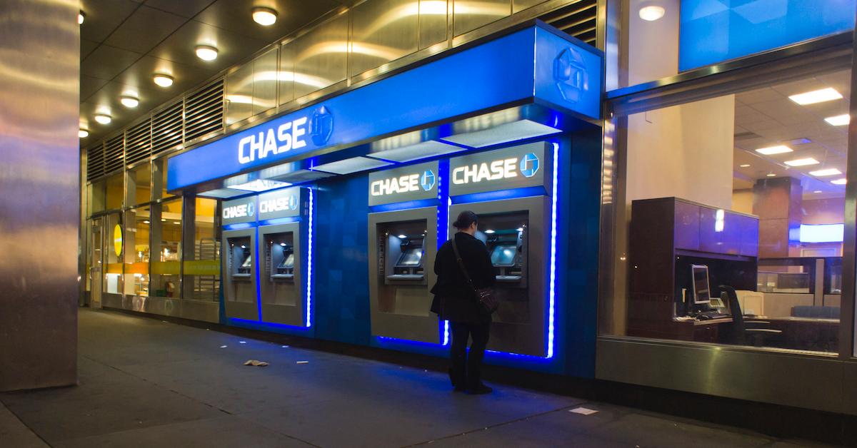 A customer uses a Chase Bank ATM 